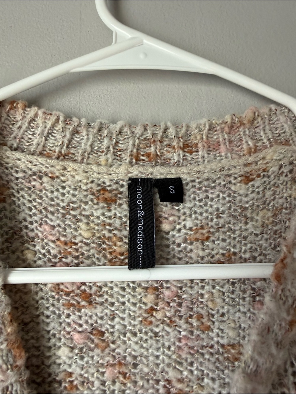 Moon&Madison Knit Crewneck Sweater w/ Arm Detailing And Multi-Colored Speckles - Picture 4 of 4
